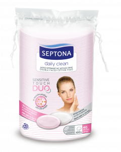 40 pcs Oval Cotton Pads with Silk Protein